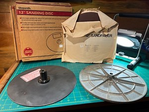 Shopsmith 10ER 12" Sanding Disks 5/8 BORE Left ~1988, Right 1950s Aluminum | eBay