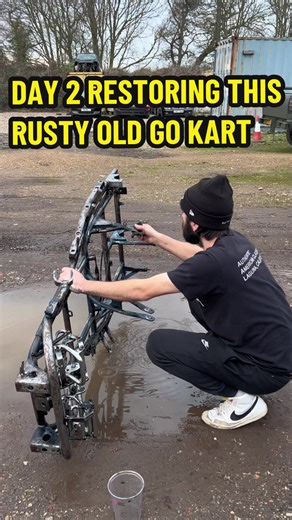 Restoring a Rusty Old Go Kart - Day 2 Progress