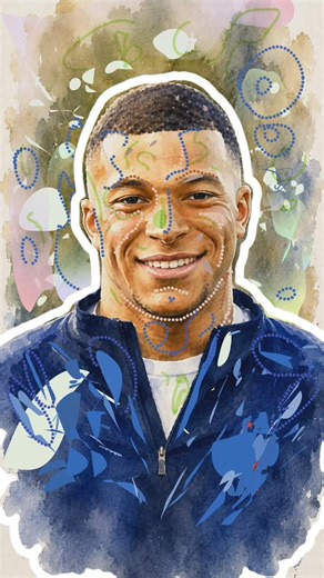 Mbappe, the king of Football. #french #worldcup #portrait #art #drawing #illustrative #fifa