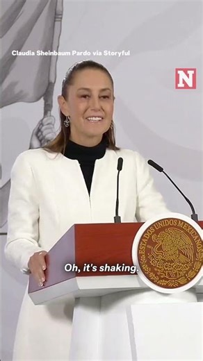 Moment Earthquake Interrupts Mexico President’s Speech Caught on Camera