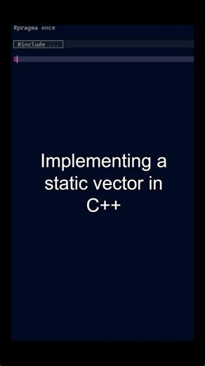 Implementing a static vector in C++