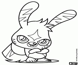 Katsuma, rabbit of Moshi Monsters coloring page printable game