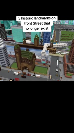 5 historical Front Street Landmarks#torontotiktok #toronto #minecrafttoronto #torontobuilds #torontohistory