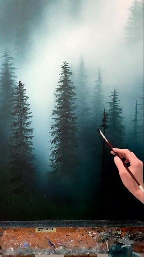 Misty Forest Painting Process | West Coast Artist
