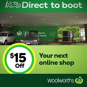 Save $15 off your online shop. Code SAVE15. Min spend $180. Ends 19/5/22. T&Cs apply. | Woolworths