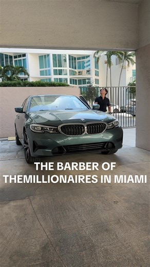 The barber of the millionaires in Miami #nicobarbervip #miami #viral #bmw
