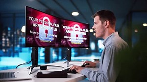 Ransomware Malware Cyber Attack On Business Computer