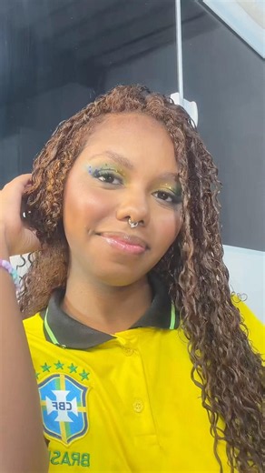 Tutorial de maquiagem pro jogo do Brasil 🇧🇷#brasil #tutorialmakeup #copadomundocopa #copa