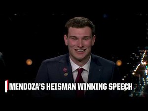 Fernando Mendoza wins the 2025 Heisman Trophy 🏆 [FULL SPEECH] | ESPN College Football