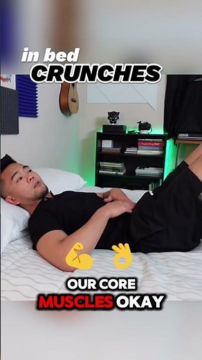 Crunches in Bed Morning Routine #seniorfitness #fitover50 #backpainexercises