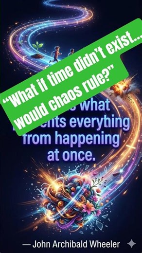 “Time—the invisible thread weaving order into chaos. Without it, everything would collide at once.