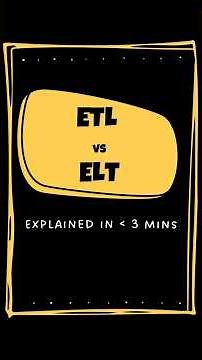 ETL vs ELT easiest explanation!