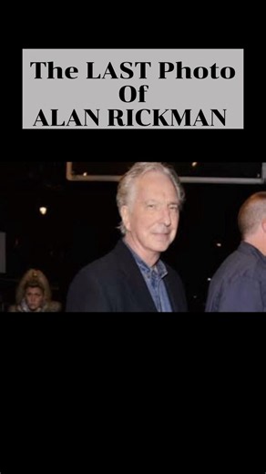 The LAST Photo of ALAN RICKMAN #death #alanrickman #hollywood #acting #actor #harrypotter #rip