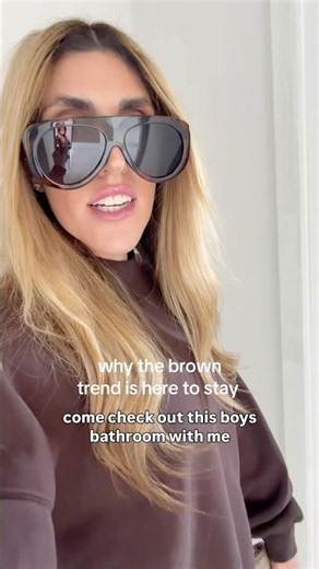 Why we’re using brown for this boys bathroom design #bathroomdesign #designtips #brown #colors #