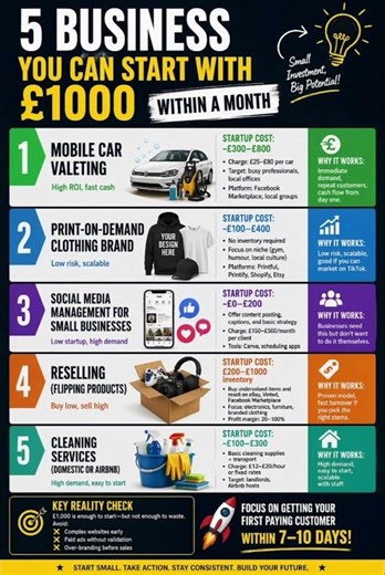 5 startup business for under £1000 #onlinebusiness #entrepreneurship #business #startup