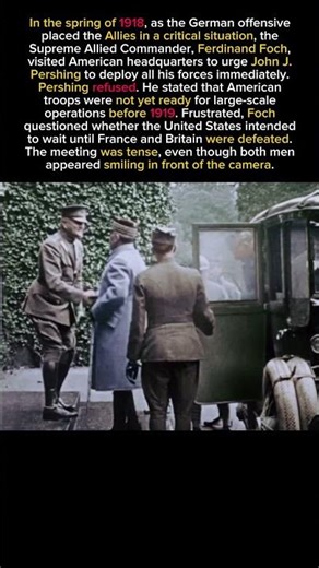 Foch vs Pershing: Tension Within the Allied Command in 1918