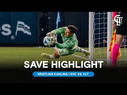 SAVE! Kristijan Kahlina Forces Third Match with PK Save | New York City FC vs. Charlotte FC