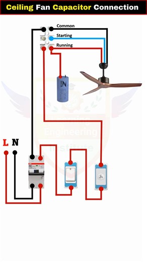 20K views · 243 reactions | Ceiling Fan Capacitor Connection | Learning Engineering Institute | Facebook