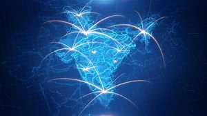 Map of The India With The Animated Background