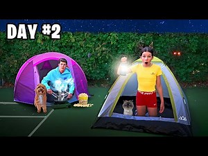 SURVIVING OVERNIGHT ON OUR TENNIS COURT!!