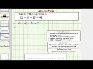 Ex: Determine the Absolute Value of a Difference Two Absolute Values |a-b|-|c-d|