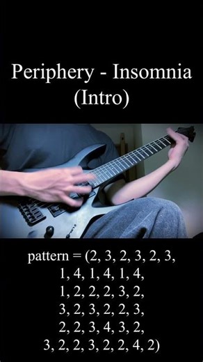 Periphery - Insomnia (intro) #djent #sbysolar #periphery #guitar #chug #metal #guitarcover #shorts