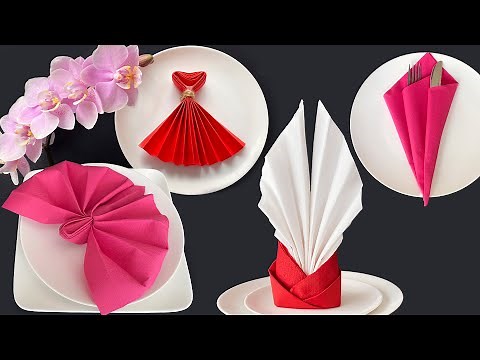 4 Easy Napkin Folds to Wow Your Guests!