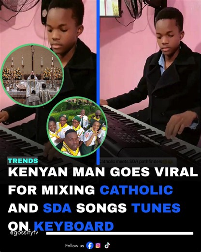 Kenyan Man Goes Viral For Mixing Catholic and SDA Songs tunes on Keyboard #searchcreatorinsights #catholic #sda #sunday #gospelmusic #keyboard #piano #fyp #viral #trending