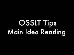 OSSLT Main Idea Tips