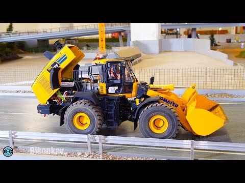 RC KOMATSU LOADER WA 475 WITH SPECIAL FUNCTION AND CONSTRUCTION SITE ACTION!