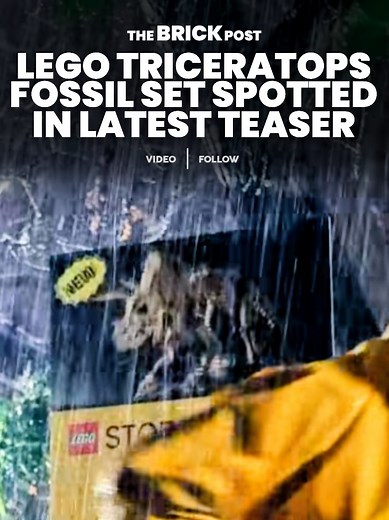LEGO Triceratops Fossil set spotted in the background of the LEGO Jurassic Park Jeep Wrangler video! -------------- #lego #jurassicpark #legojurassicpark #legojeep #jeep