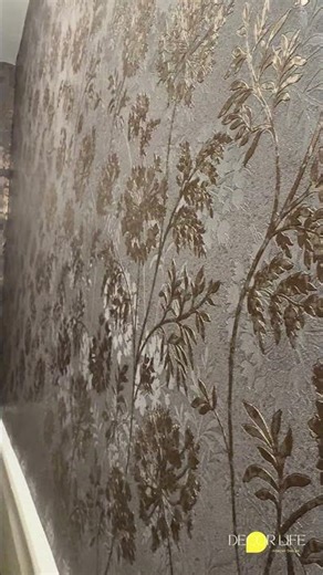 Golden Floral Highlights | Luxury Powder Room Design