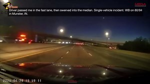 Terrifying slide out leads to a multiple-car crash mid highway