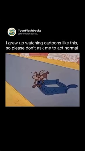 ToonFlashbacks on Instagram: "They don’t make them like this anymore 😢 Road Runner and Wile E. Coyote are classic Looney Tunes characters built around one of the simplest ideas in animation. A fast bird runs. A determined coyote chases. Every short resets the same goal, yet it never feels repetitive because the humor comes from timing, creativity, and inevitability. Wile E. Coyote is endlessly confident in his intelligence and his Acme gadgets. Rockets, traps, and elaborate machines promise suc