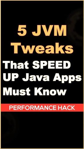 5 JVM Tweaks That SPEED UP Java Apps Must Know 🔥 #javaprogramming #shorts #javatricks
