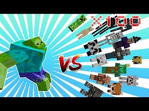 Mutant Zombie Vs Minecraft Mobs 1vs100