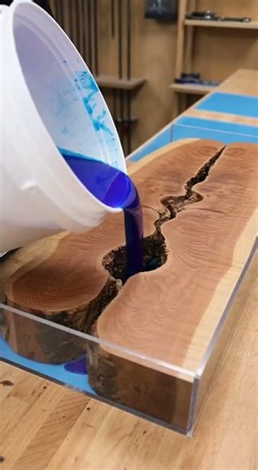 Gorgeous epoxy resin kitchen sink #epoxyresin #resinsink #interiordesign #design #homerenovation