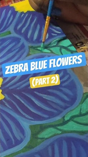 Zebra Blue Flowers (Part 2)