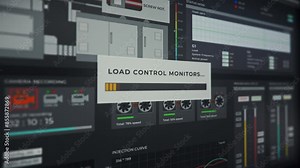 Loading Control Ui To Check Automatic Process. Machine Producing Plastic Pellets. Automatic Manufacturing Process Controlled By Factory Equipment Software. Industrial Automatic Process. Control System