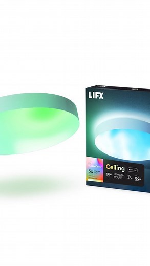 homekit.tips | smart home on Instagram: "LIFX Super Color Ceiling. From fluffy clouds, sunrises and sunsets to a morphing aurora, your ceiling will come alive. Featuring our famous SuperColor LEDs as well as a huge cool-to-warm range of whites. * 2850 Lumens = 150W incandescent equivalent * Individual uplight control and 56 addressable downlight zones * Works with Matter over Wi-Fi * No hub required (when onboarded with the LIFX App) * LIFX SuperColor LEDs = 5x brighter color* * Broadest white s