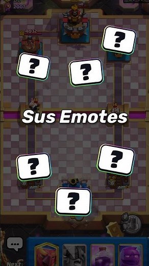 6 sus emotes in clash royale