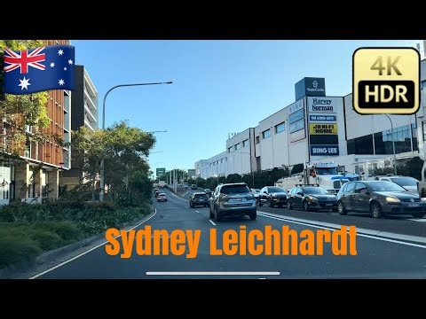 Sydney Australia [4K 60fps HDR City Suburbs Driving Tour]Zetland To Marlborough Street, Leichhardt
