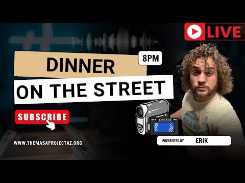 Erik with MASA Project Az : Serving dinner on the street live!
