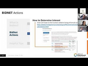 Procurement Online Open House: Navigating Bidnet