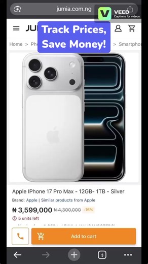 Jumia Price Tracker: Instant Alerts for Price Drops