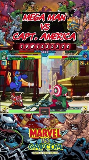 MEGA MAN zones CAPTAIN AMERICA in Marvel vs Capcom 🛡️🤖