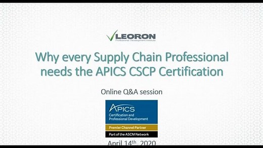 WEBINAR APICS CSCP overview with Paul Denneman