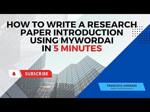 How to Write a research paper Introduction Using MyWordAi | Ai | Chatgbt in 5 minutes