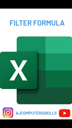 💻 Ajcomputersskills | How to use Filter Formula in Excel... Step by step Excel easy tricks... Excel Unique tricks Excel tips and tricks... . . . . #excel... | Instagram