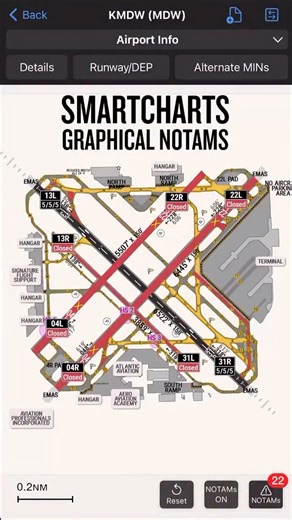 Garmin Aviation on Instagram: "Our new SmartCharts Graphical NOTAMs overlay feature, available in the Garmin Pilot app."